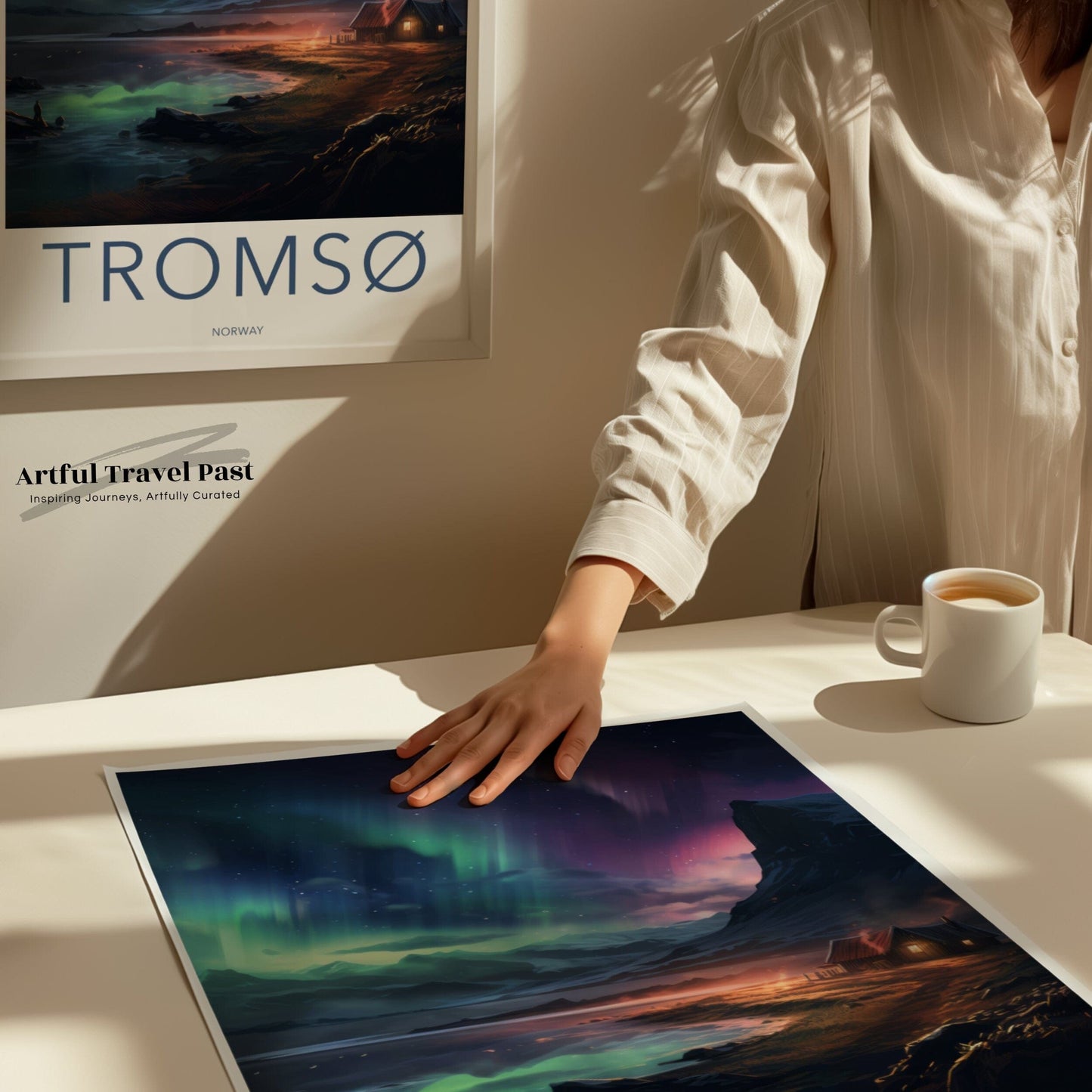 Tromsø Poster | Nordic Aurora Borealis | Norway Wall Art