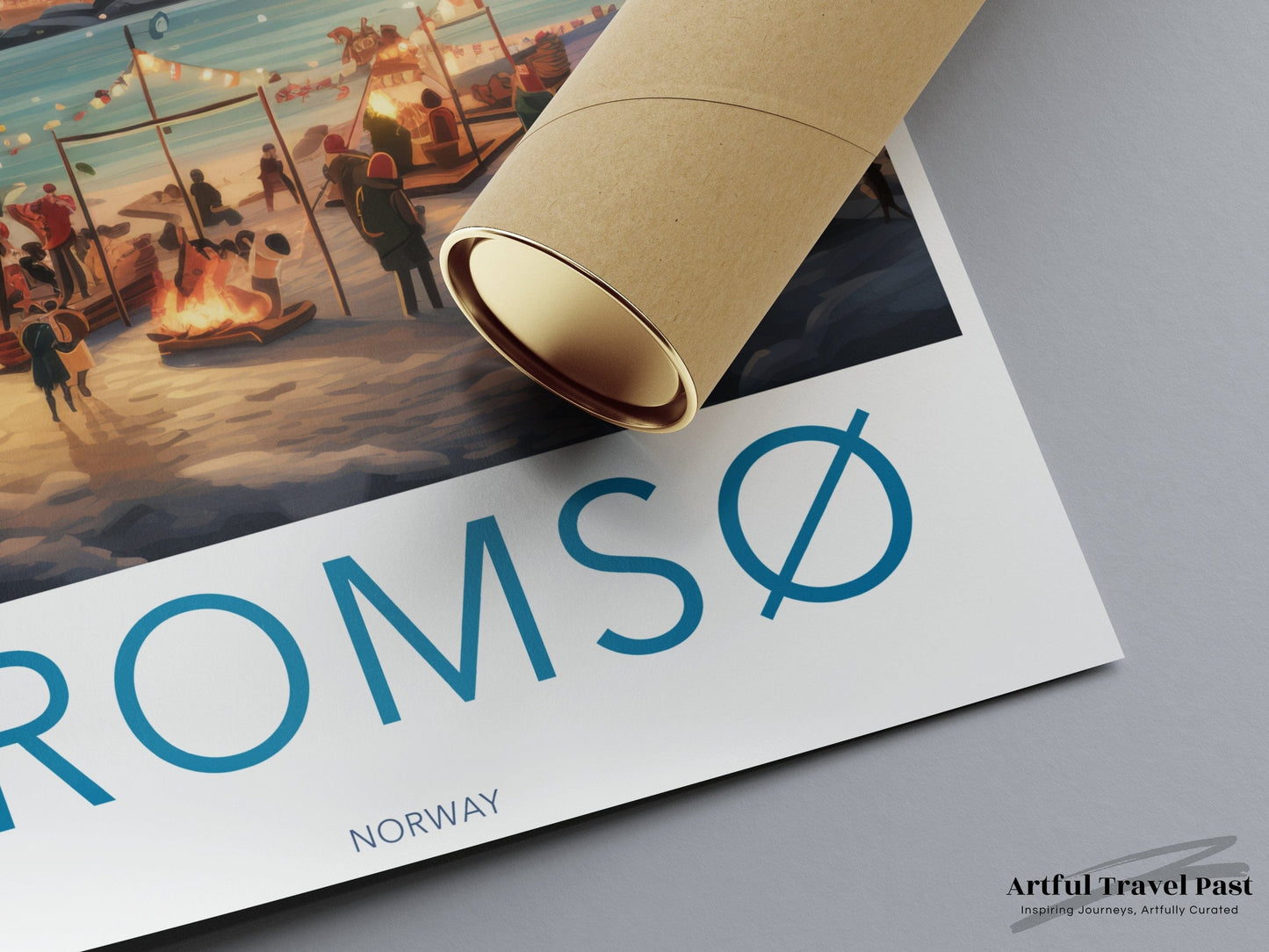 Tromsø Poster | Norway Wall Art | Northern Lights Artwork