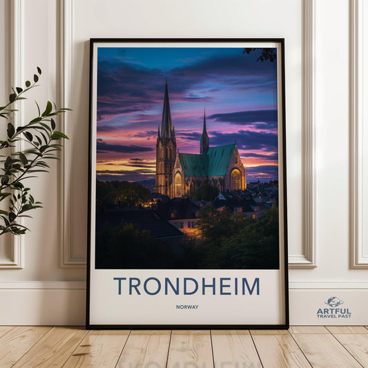 Trondheim Poster - Norway Wall Art
