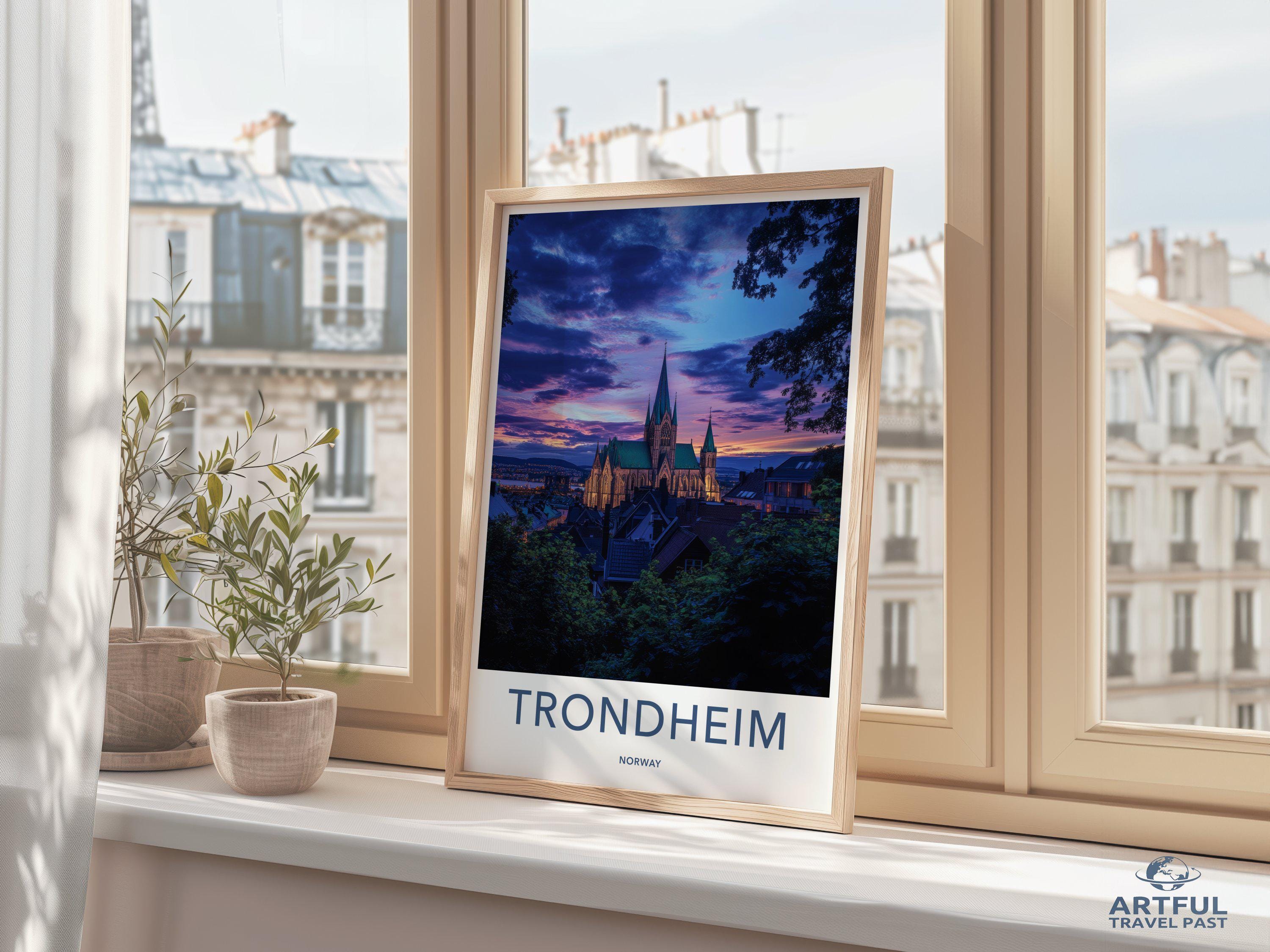 Trondheim Poster - Norway Wall Art
