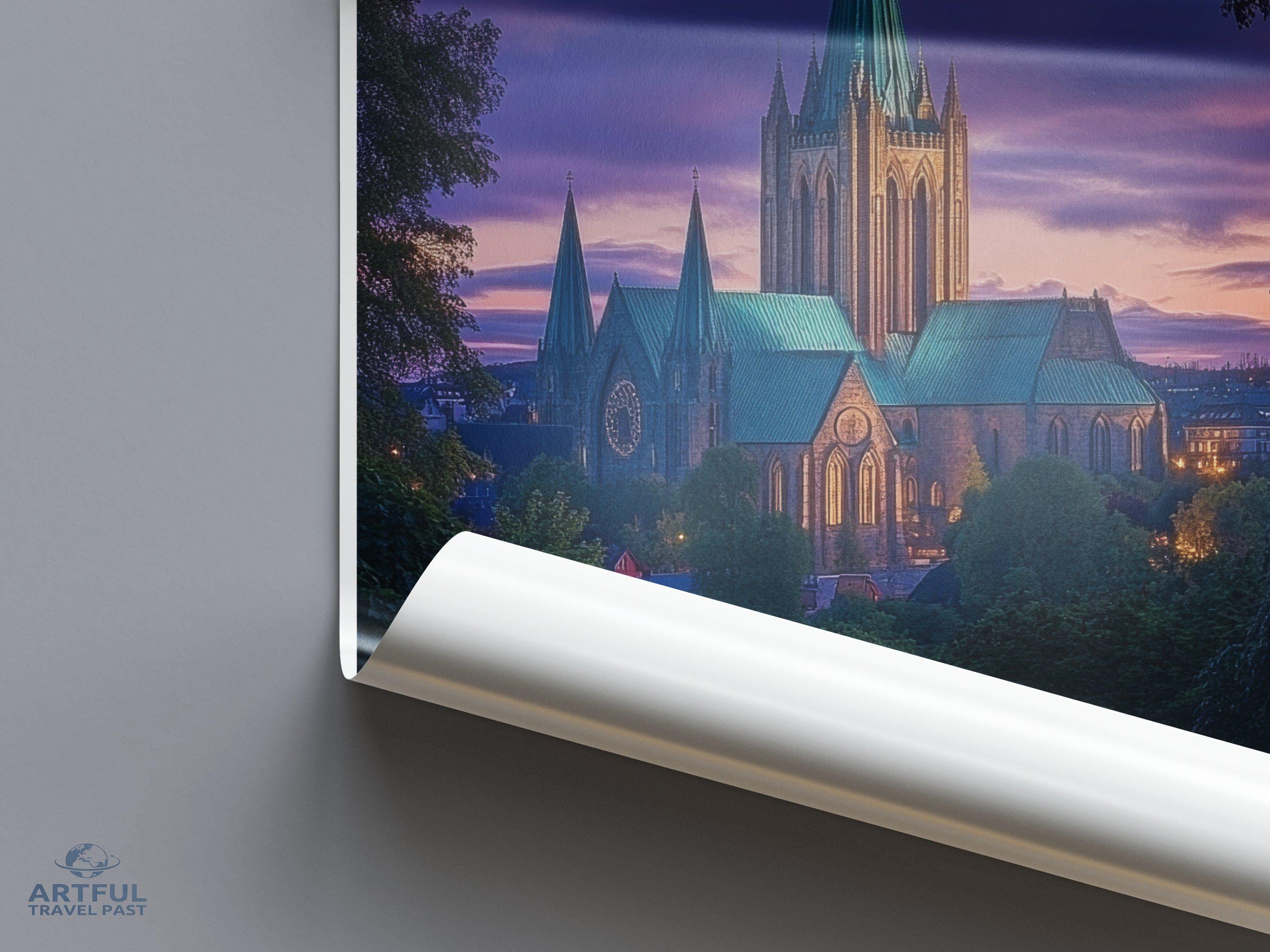 Trondheim Poster - Norway Wall Art