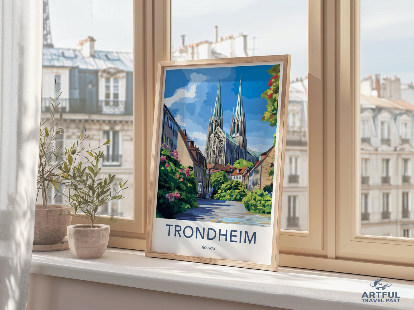 Trondheim Poster | Norway Wall Art | Scandinavia Decor