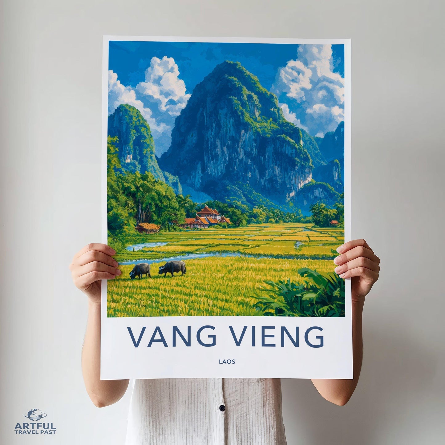 Vang Vieng Poster - Laos Wall Art