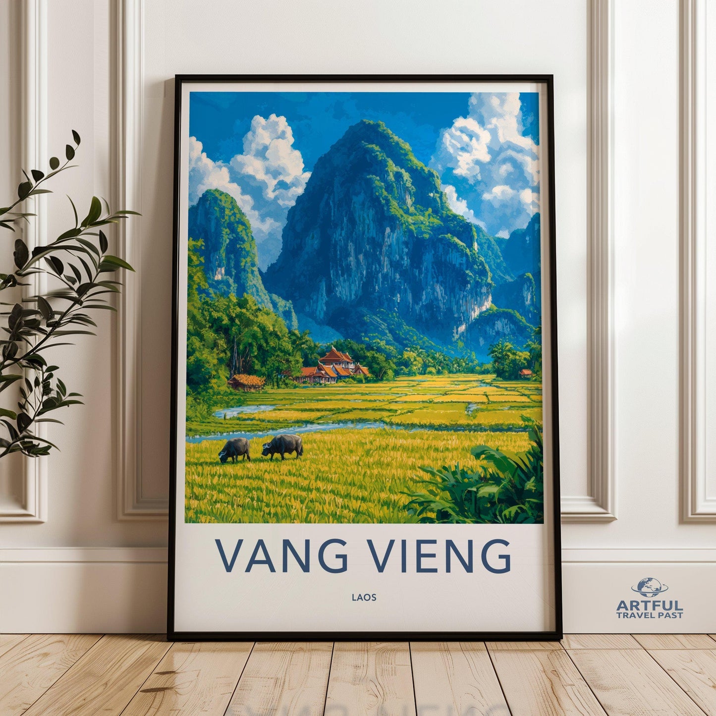 Vang Vieng Poster - Laos Wall Art