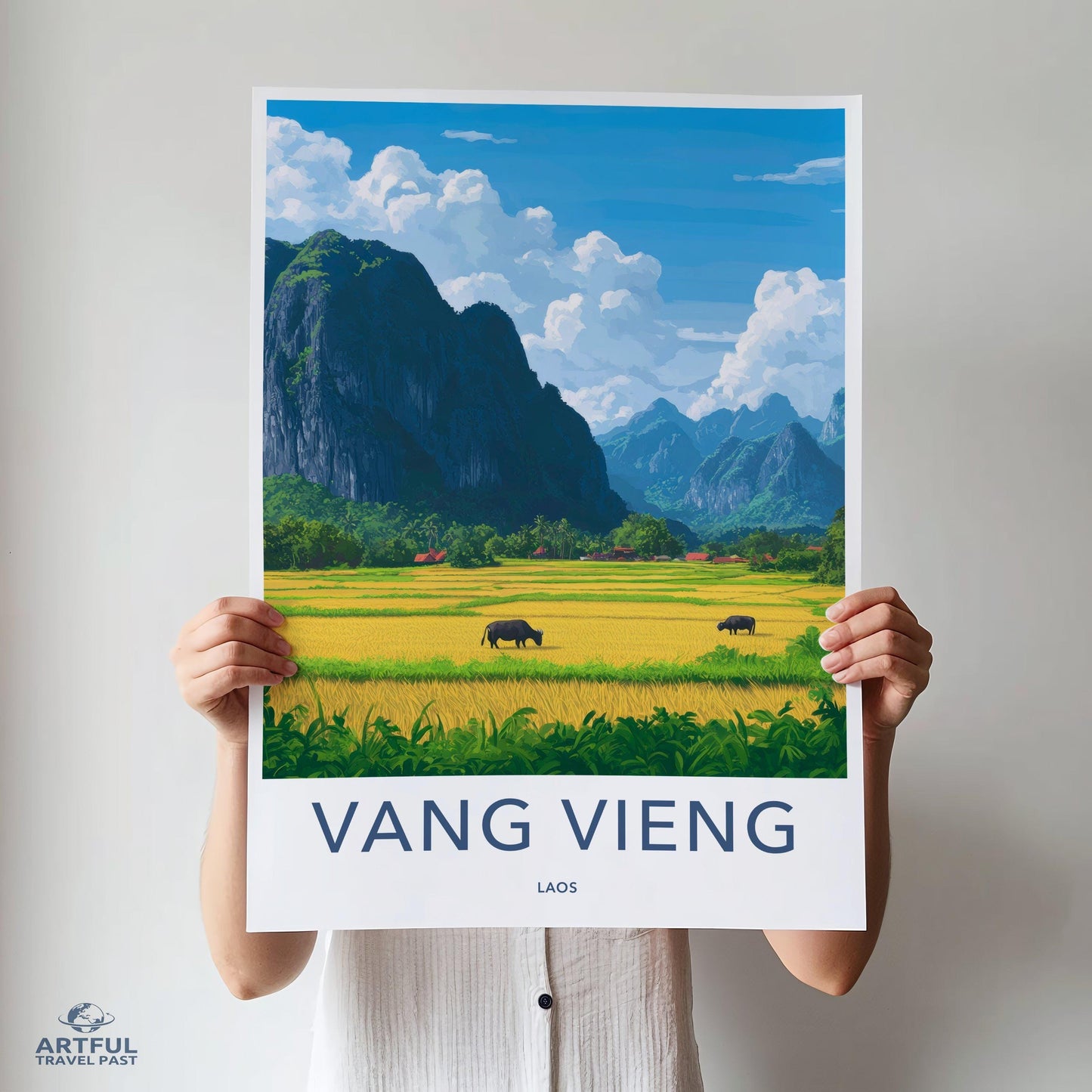 Vang Vieng Poster - Laos Wall Art