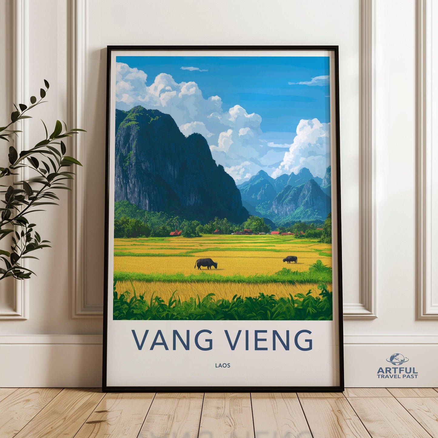 Vang Vieng Poster - Laos Wall Art