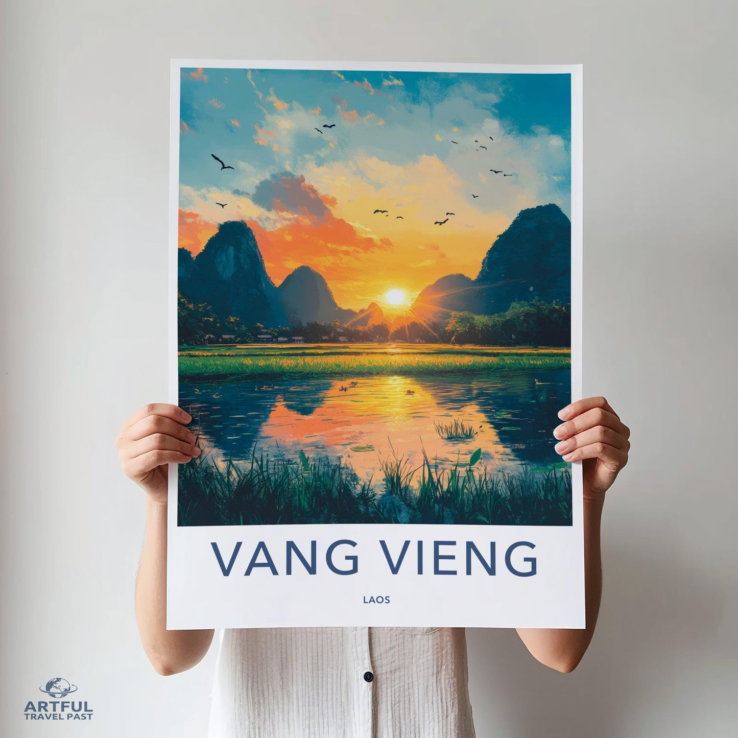Vang Vieng Poster - Laos Wall Art
