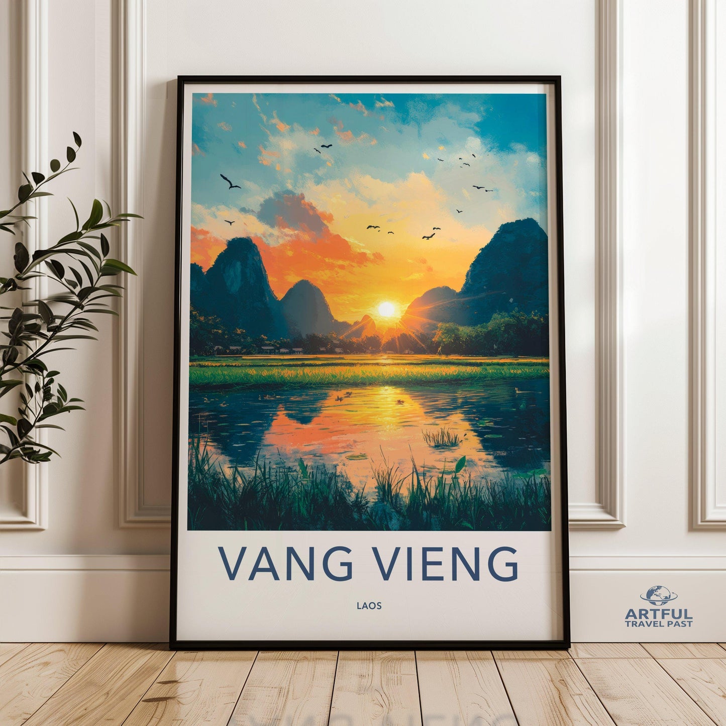 Vang Vieng Poster - Laos Wall Art