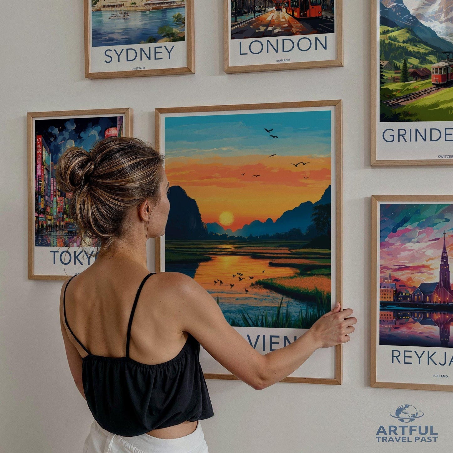 Vang Vieng Poster | Laos Wall Art | Southeast Asia Decor