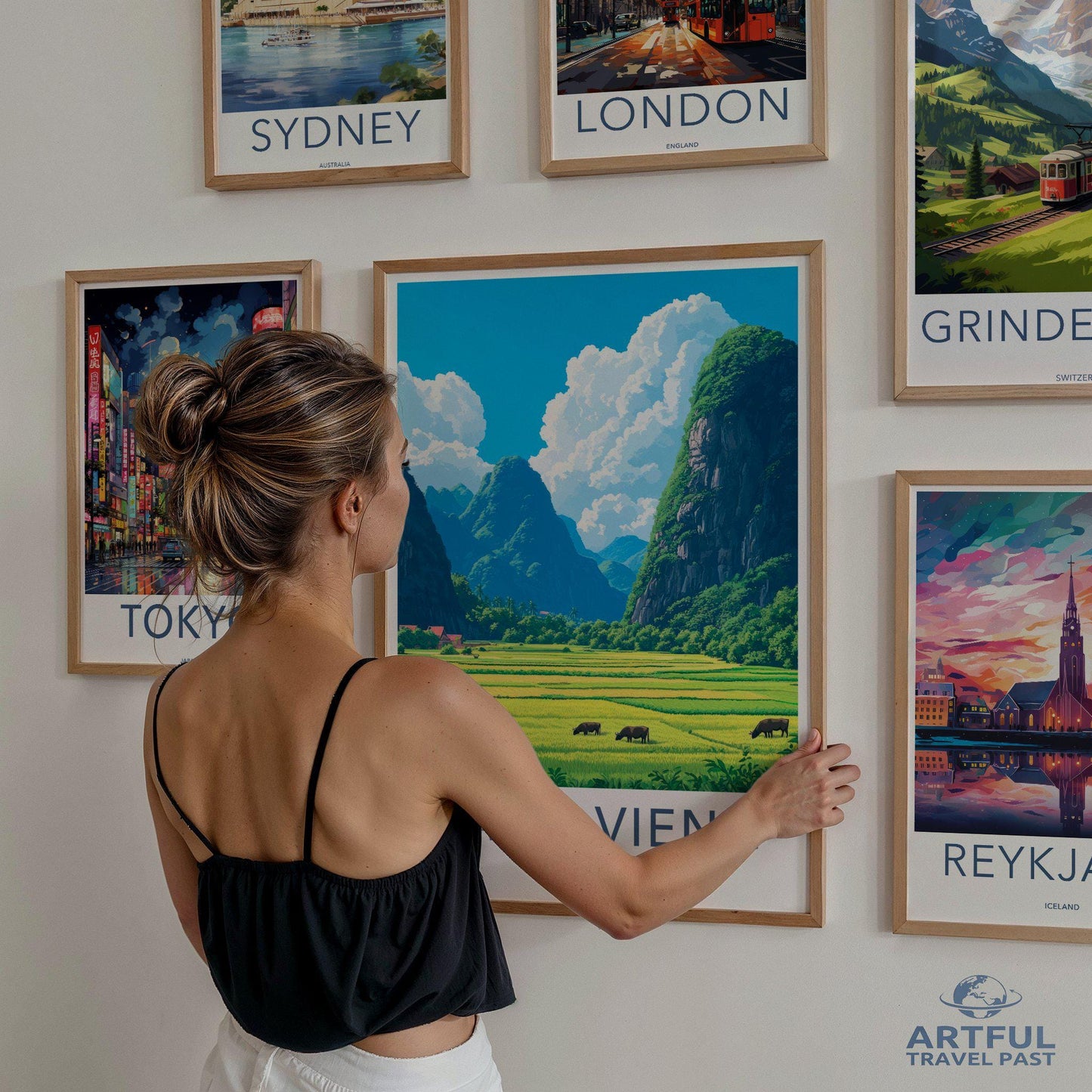 Vang Vieng Poster | Laos Wall Art | Southeast Asia Decor