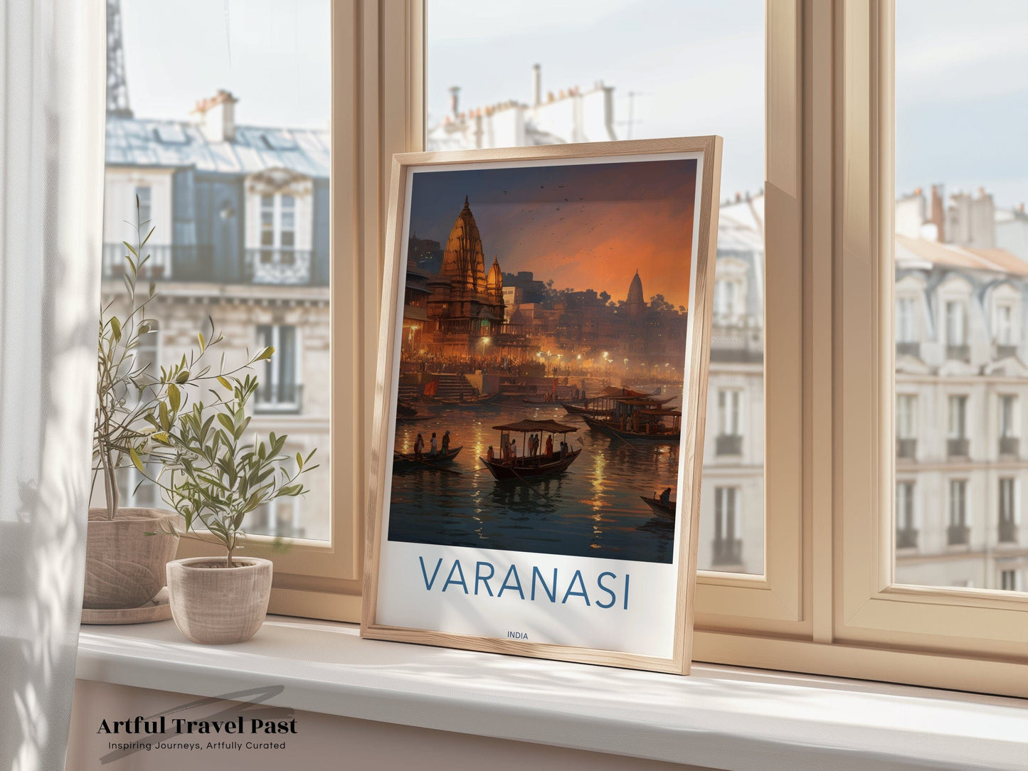 Varanasi Poster | Uttar Pradesh Wall Art | India Decor