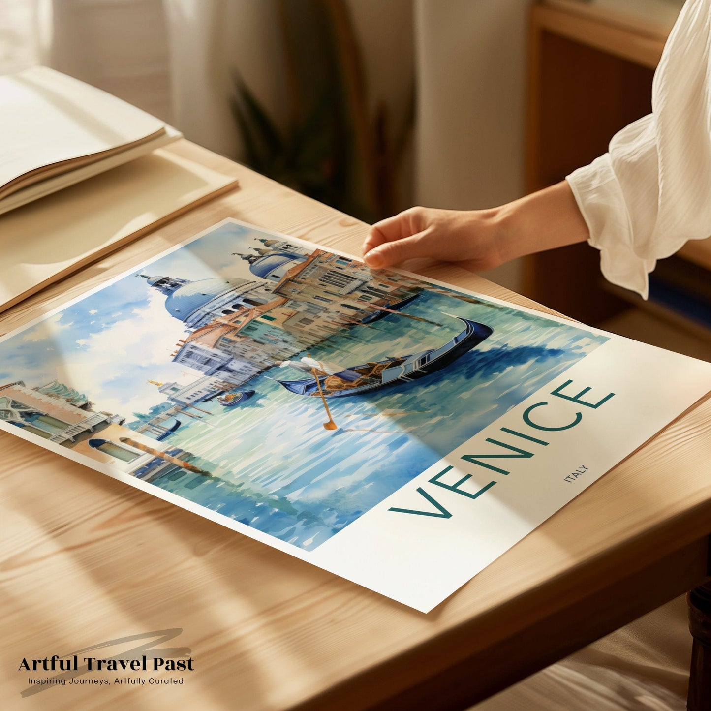 Venice Poster | Gondola Artwork | Italy Wall Art