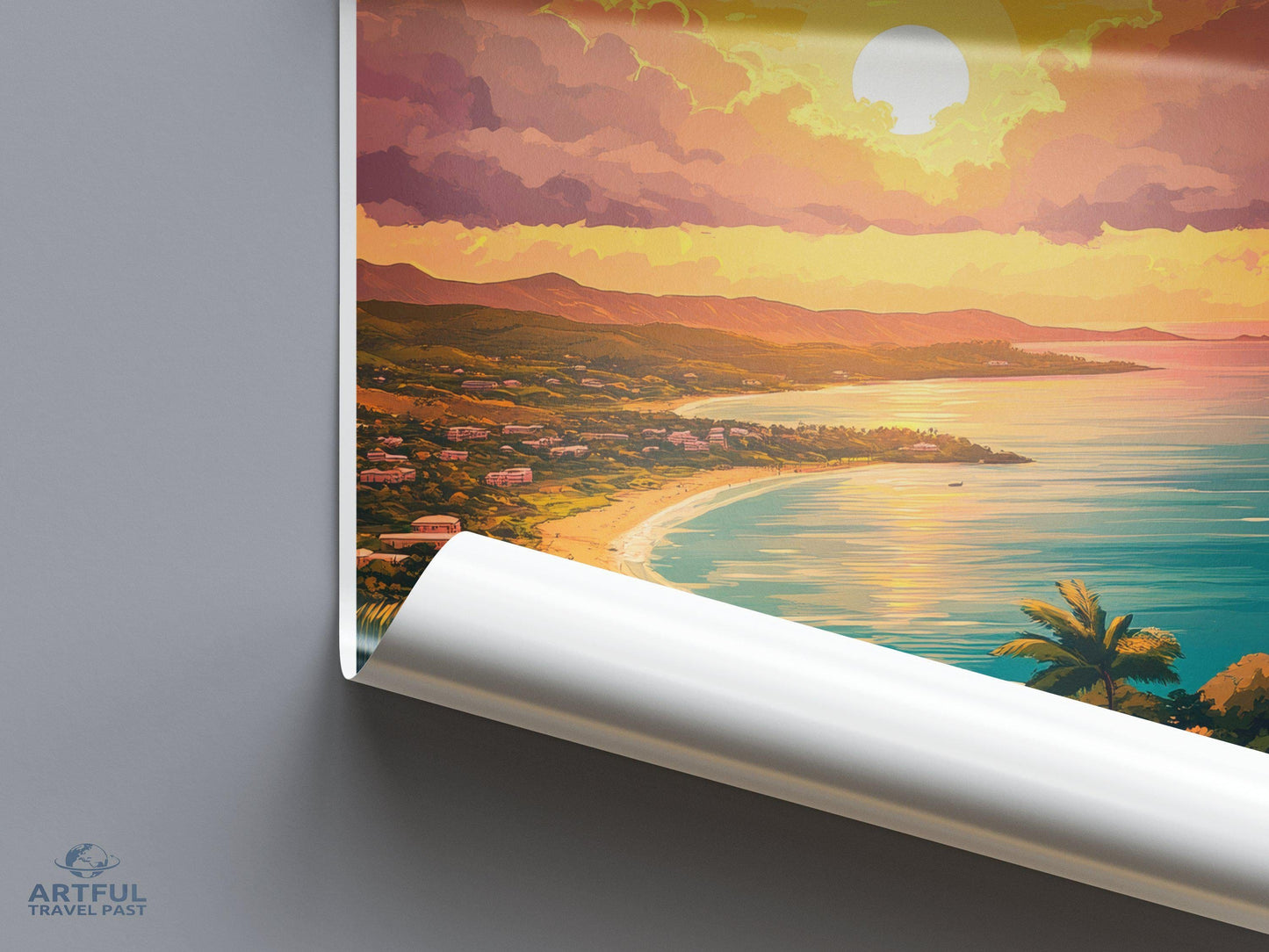 Vieques Poster | Puerto Rico Wall Art | Caribbean Decor