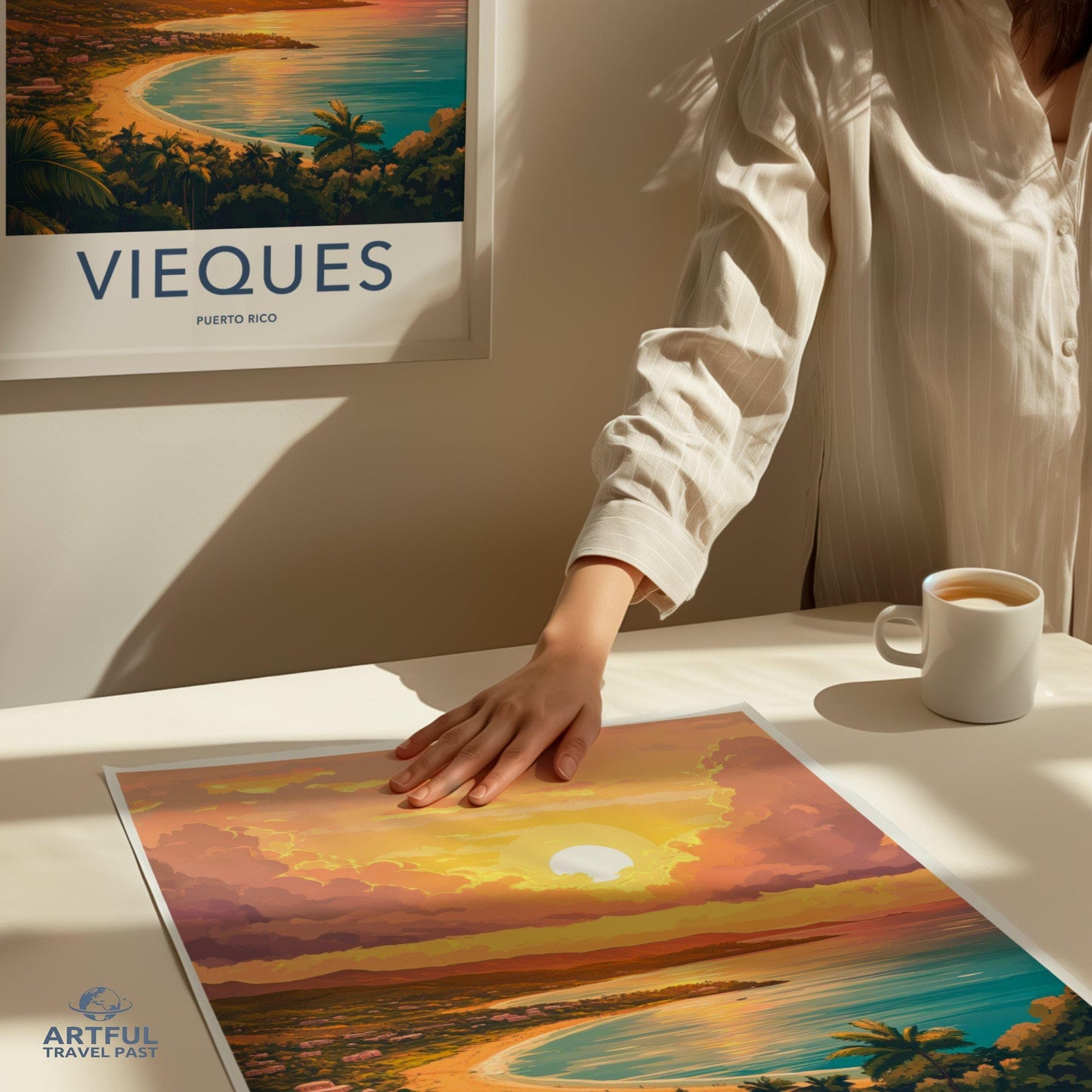 Vieques Poster | Puerto Rico Wall Art | Caribbean Decor