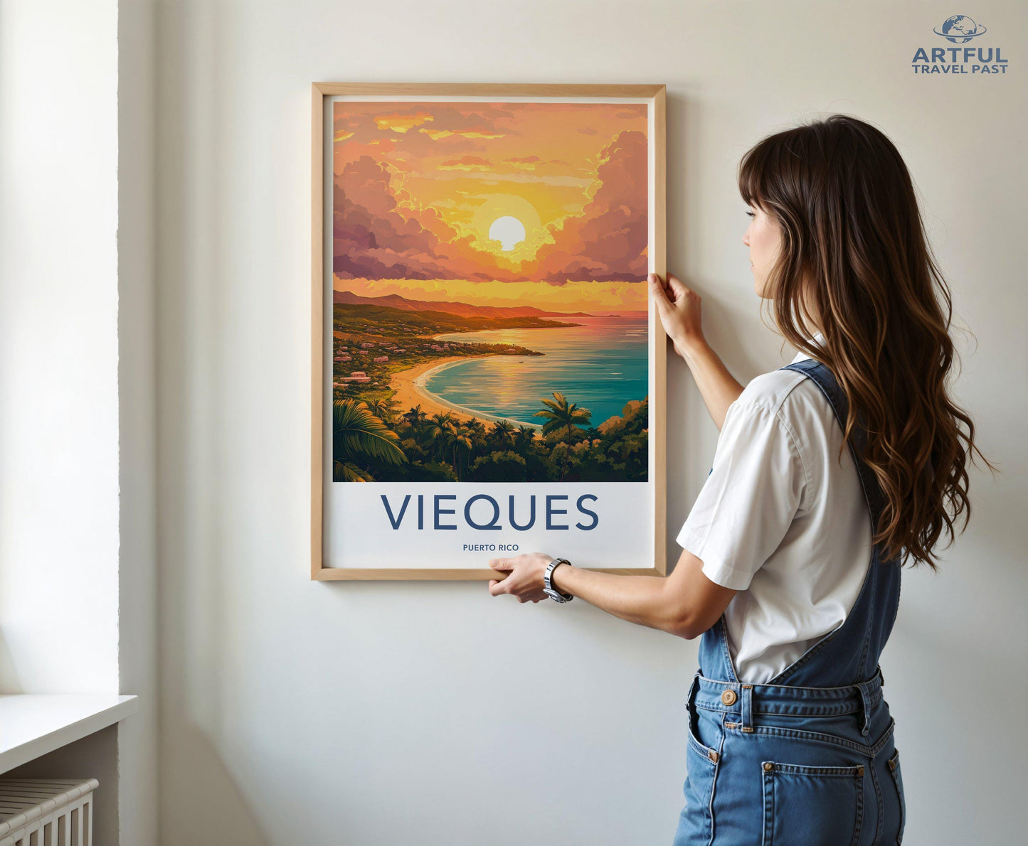 Vieques Poster | Puerto Rico Wall Art | Caribbean Decor