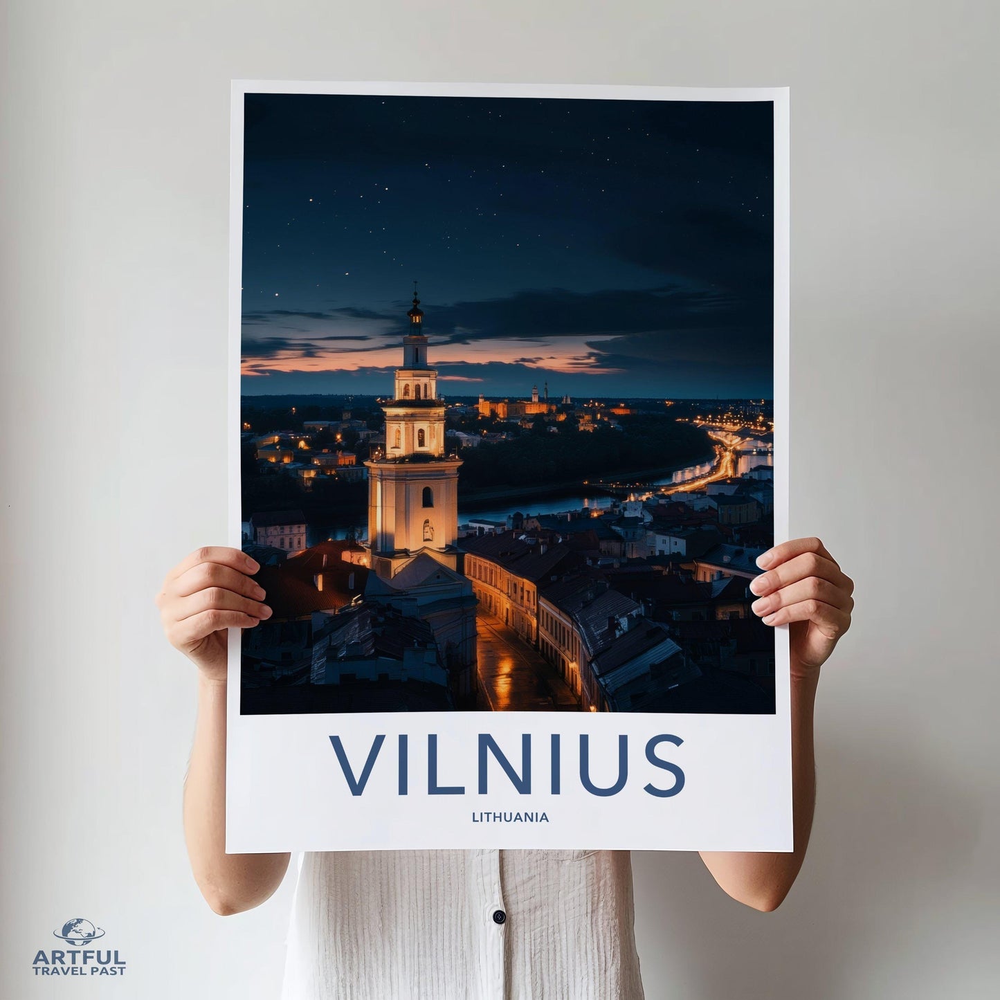 Vilnius Poster | Lithuania Wall Art | Europe Decor