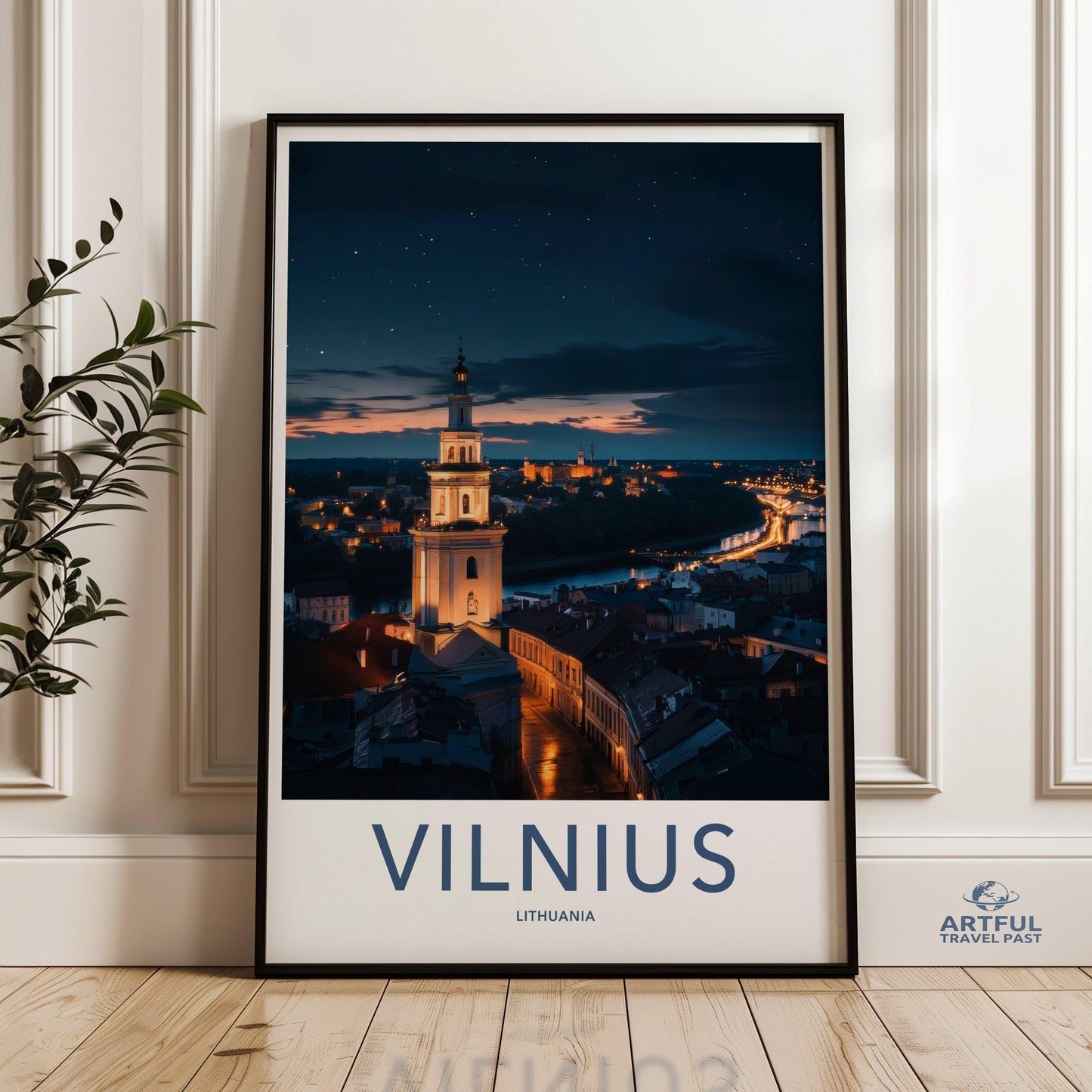 Vilnius Poster | Lithuania Wall Art | Europe Decor