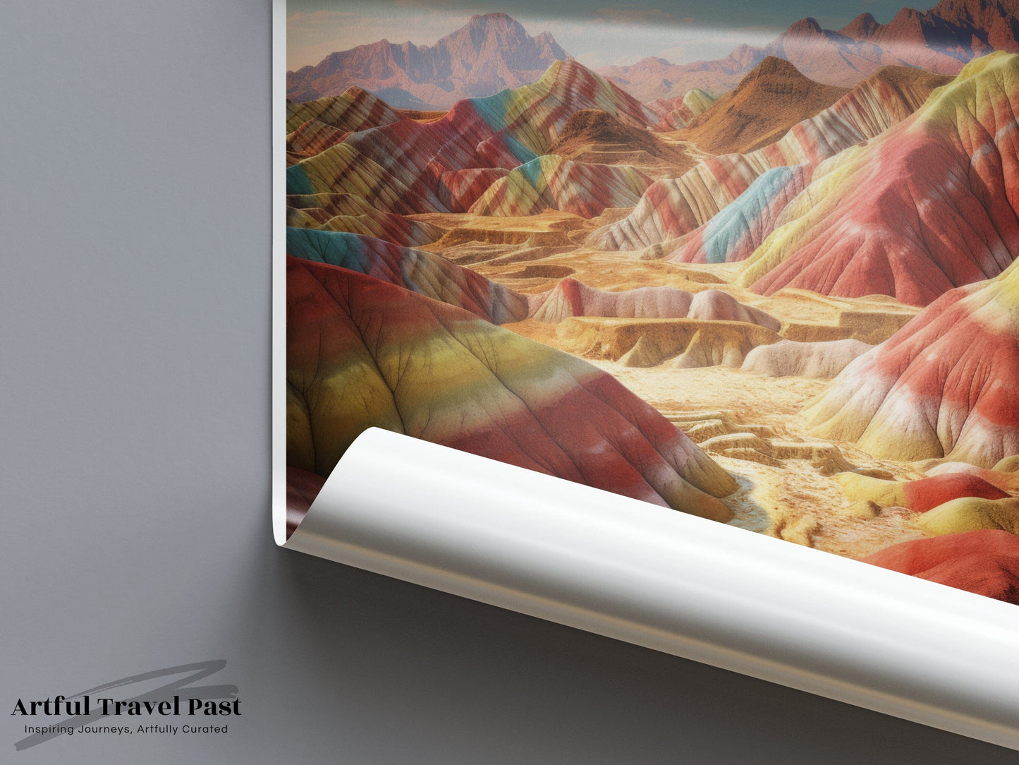 Vinicunca Poster | Rainbow Mountains | Peru Wall Art