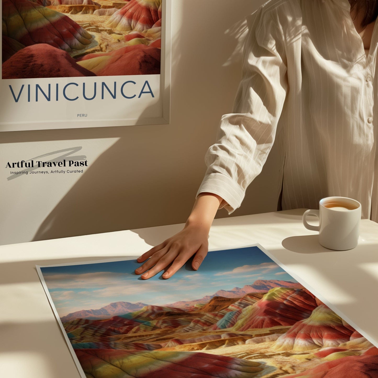 Vinicunca Poster | Rainbow Mountains | Peru Wall Art