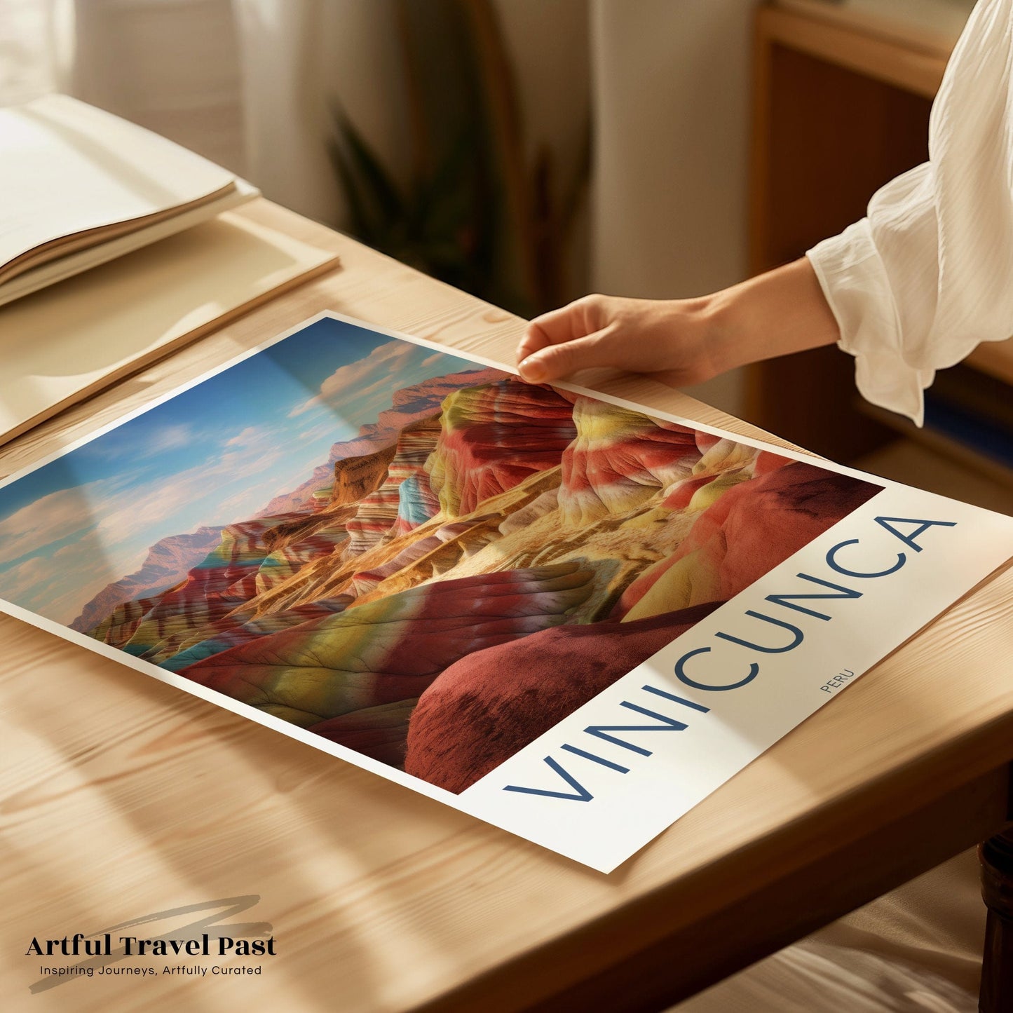 Vinicunca Poster | Rainbow Mountains | Peru Wall Art