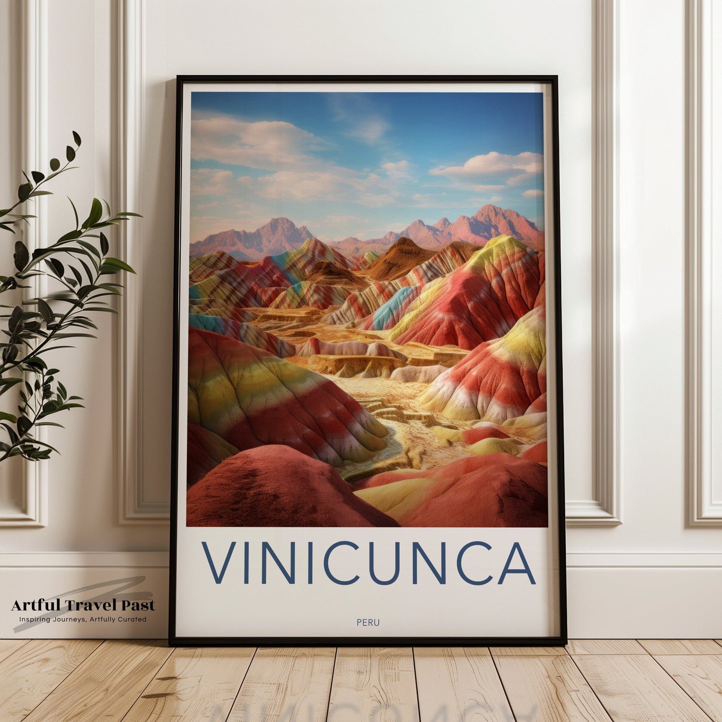 Vinicunca Poster | Rainbow Mountains | Peru Wall Art