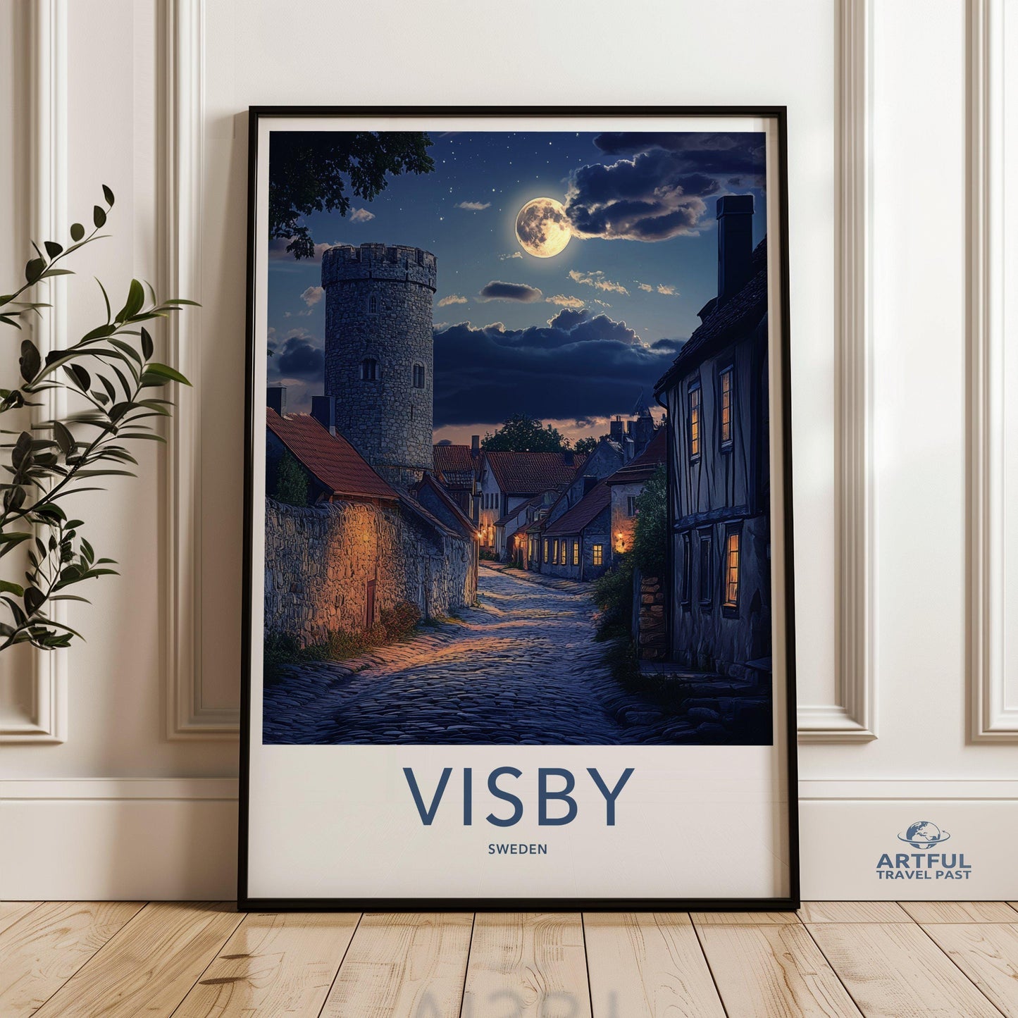 Visby Poster | Sweden Wall Art | Scandinavia Decor