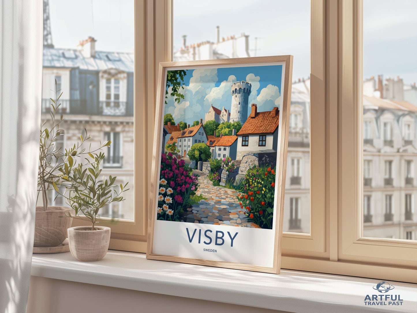 Visby Poster | Sweden Wall Art | Scandinavia Decor