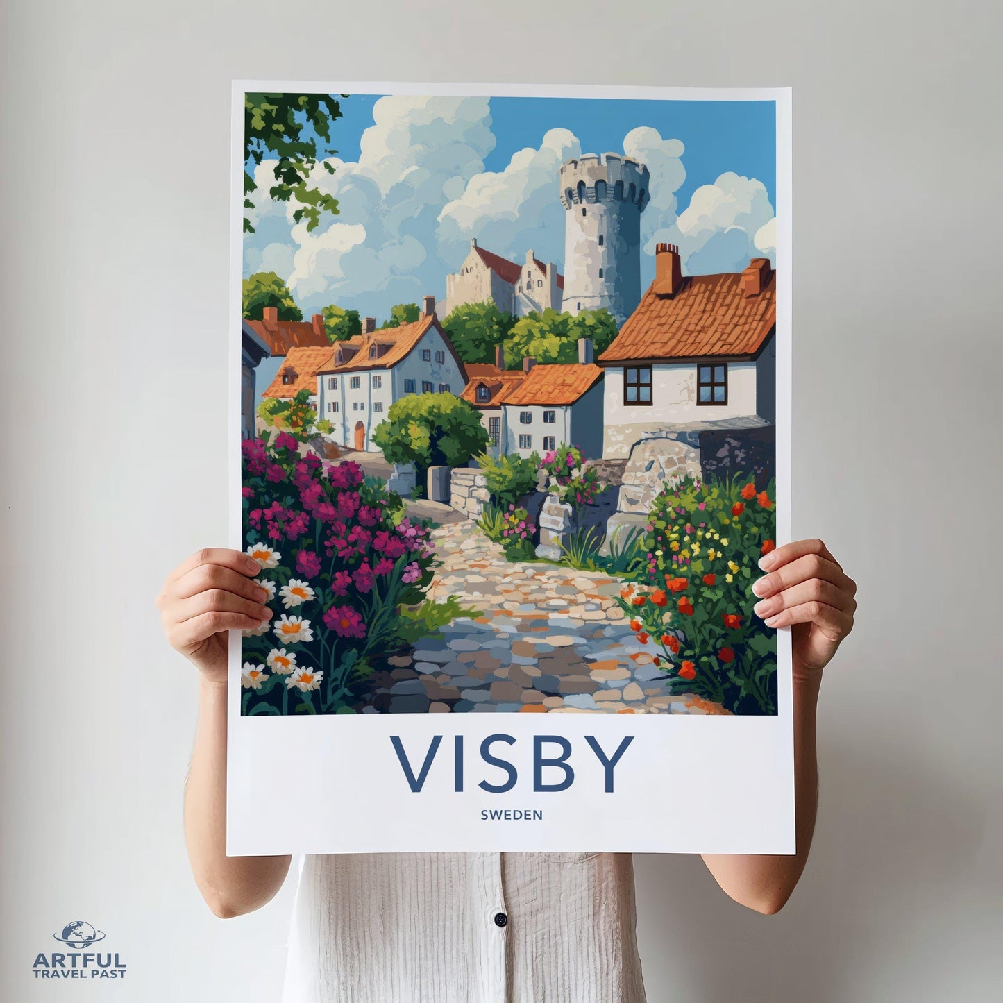 Visby Poster | Sweden Wall Art | Scandinavia Decor