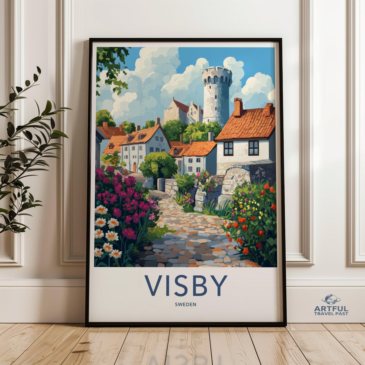 Visby Poster | Sweden Wall Art | Scandinavia Decor