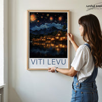 Viti Levu Poster - Fiji Wall Art