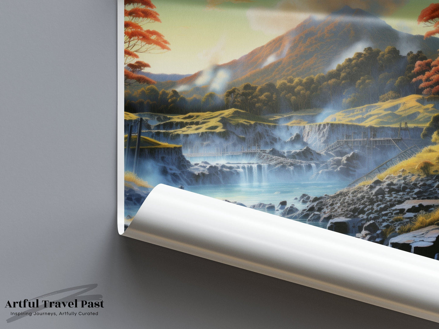 Waimangu Poster - New Zealand Wall Art