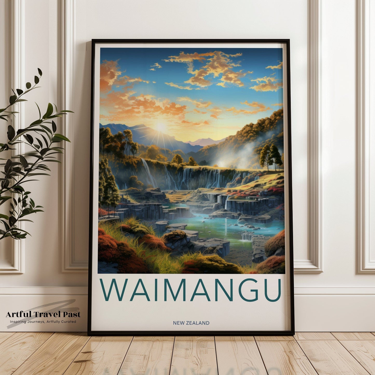 Waimangu Poster - New Zealand Wall Art