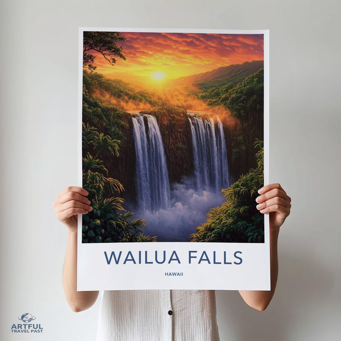 Waiula Falls Poster - Hawaii Wall Art