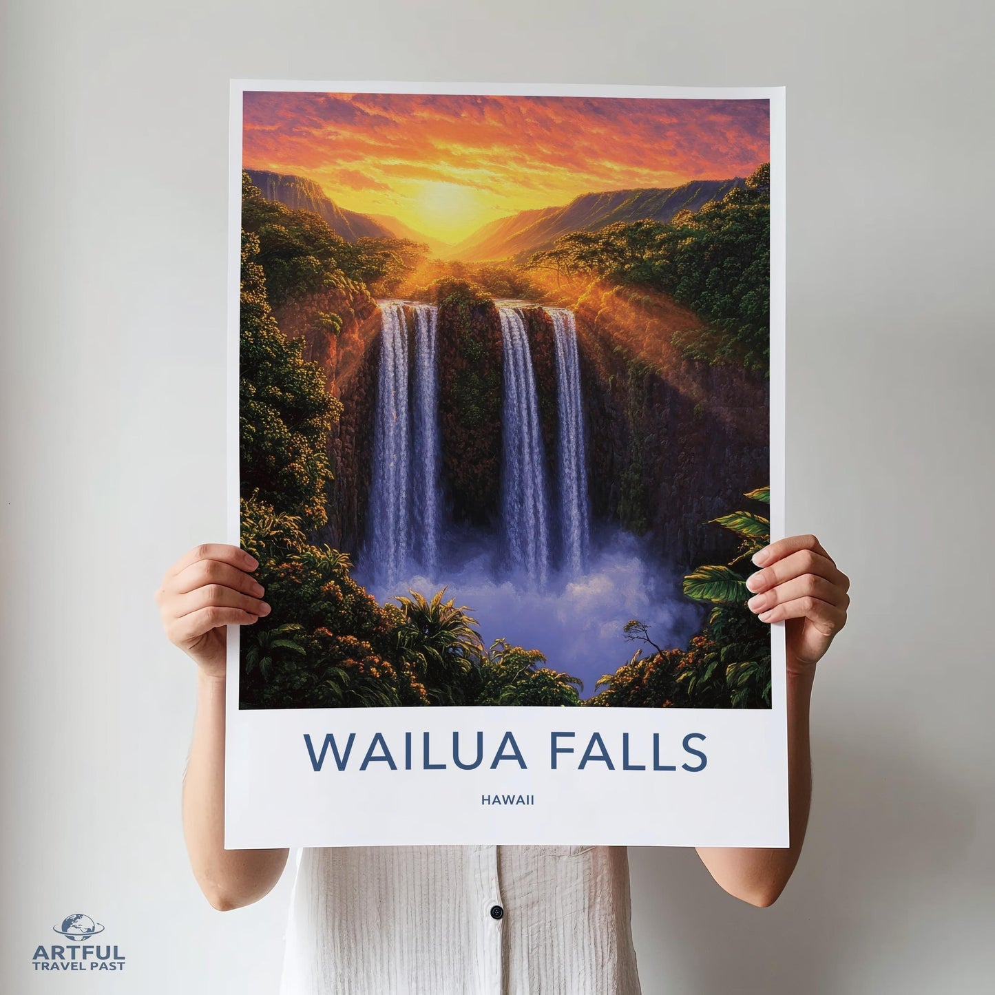 Waiula Falls Poster - Hawaii Wall Art