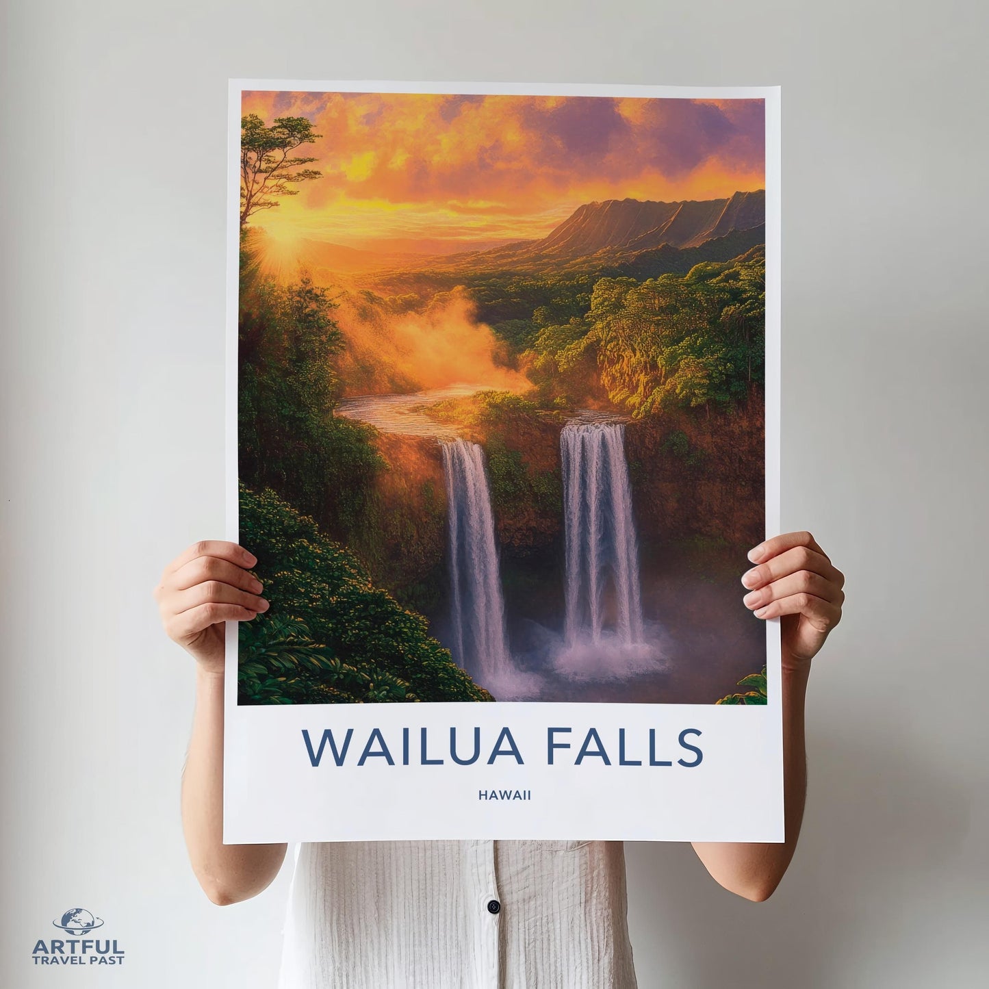 Waiula Falls Poster - Hawaii Wall Art
