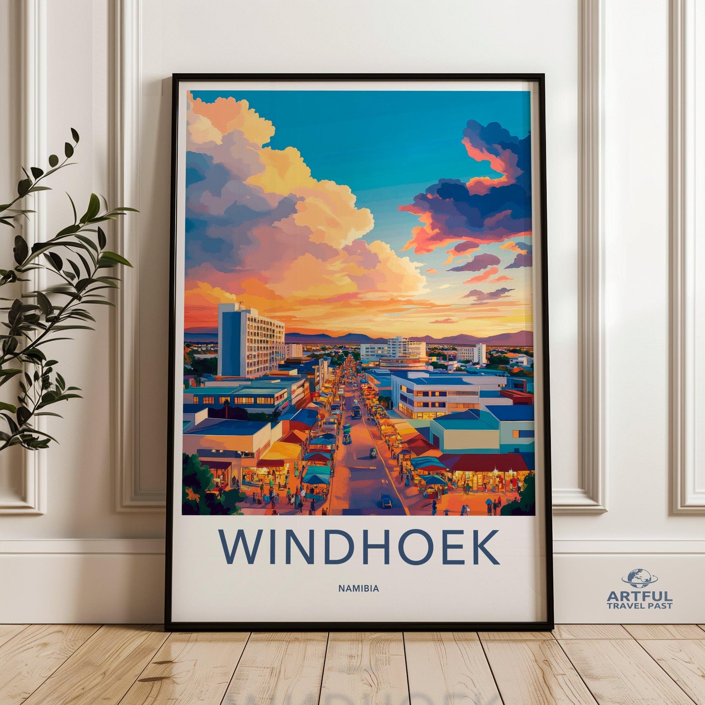 Windhoek Poster - Namibia Wall Art