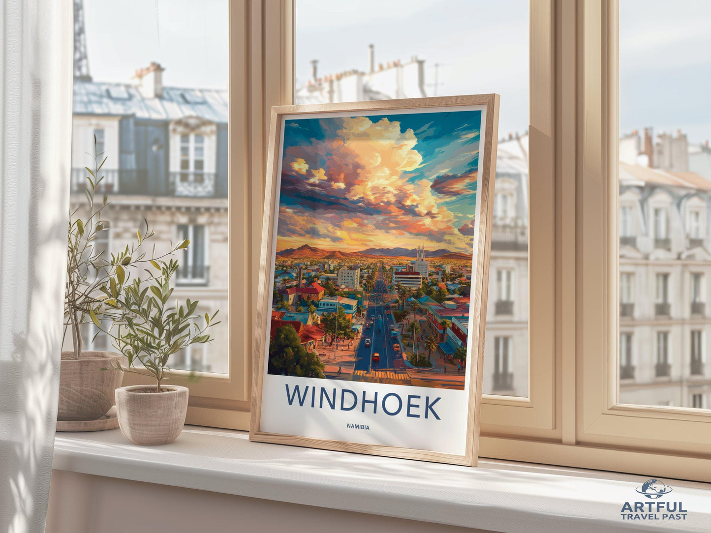 Windhoek Poster | Namibia Wall Art | Africa Decor