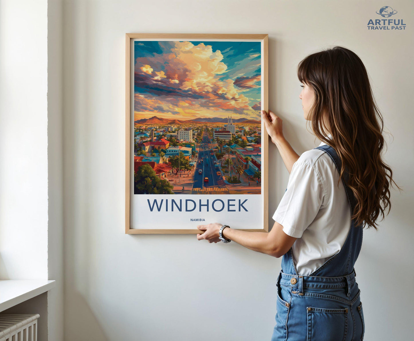 Windhoek Poster | Namibia Wall Art | Africa Decor