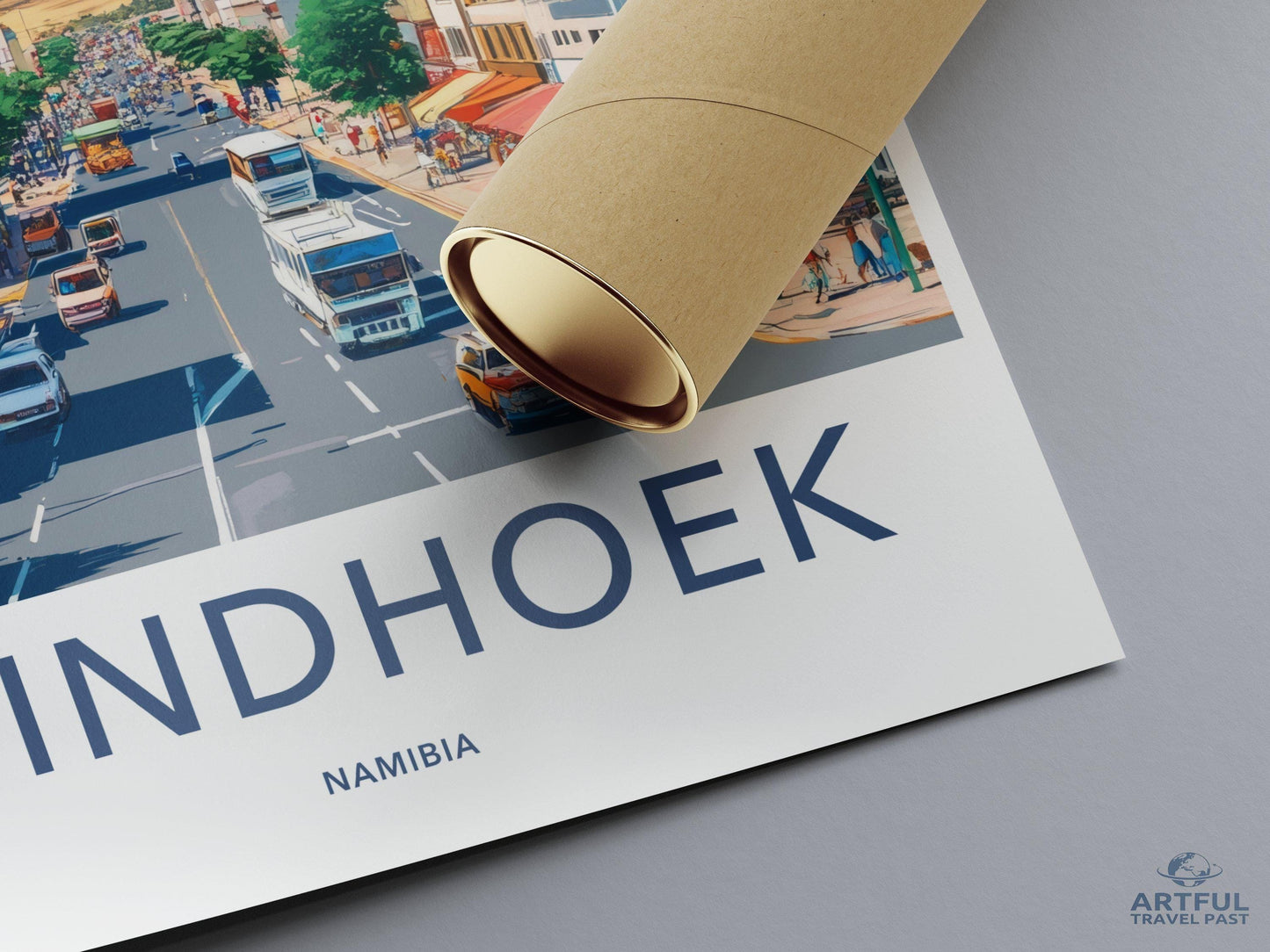 Windhoek Poster | Namibia Wall Art | Africa Decor