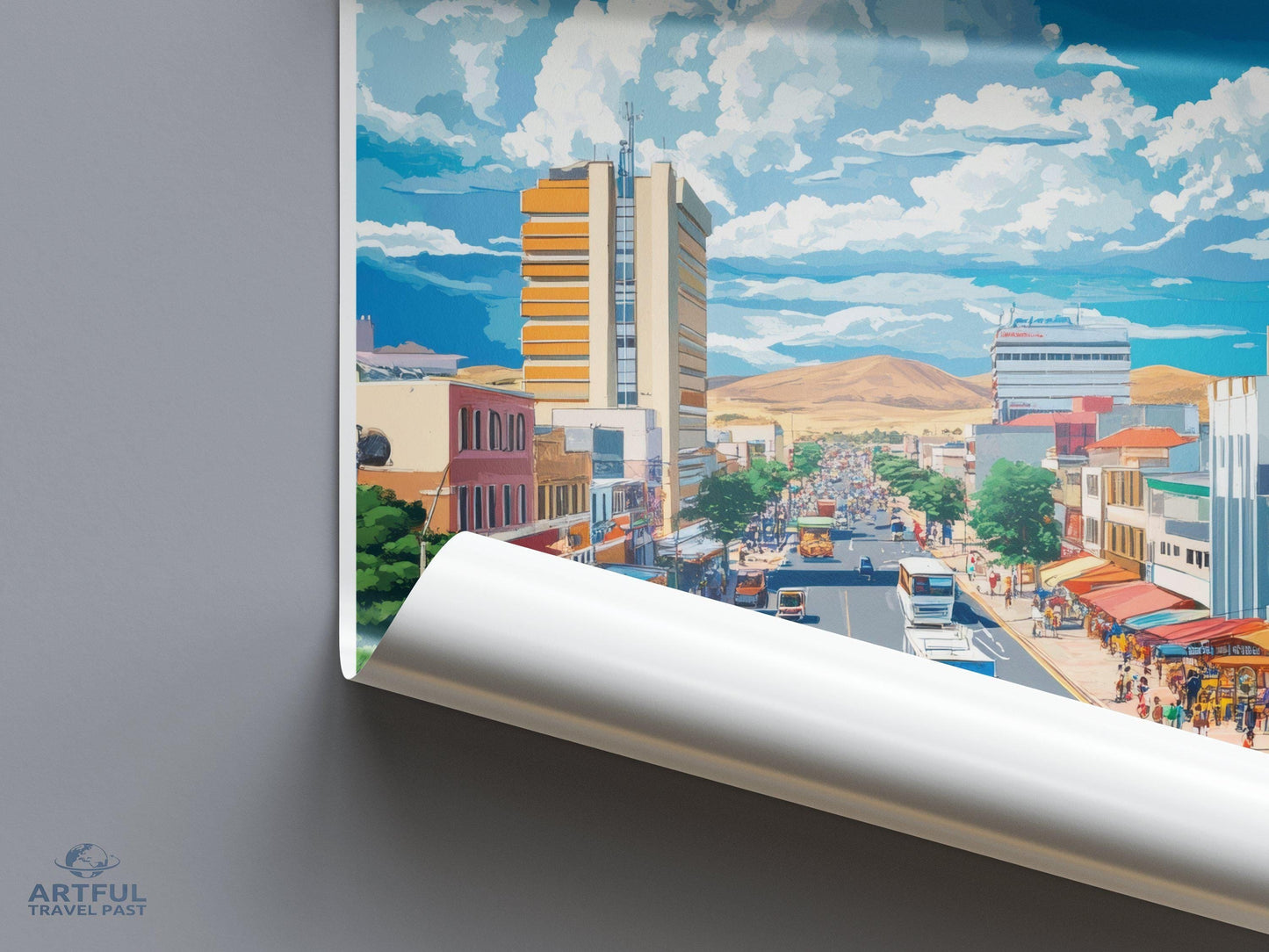Windhoek Poster | Namibia Wall Art | Africa Decor