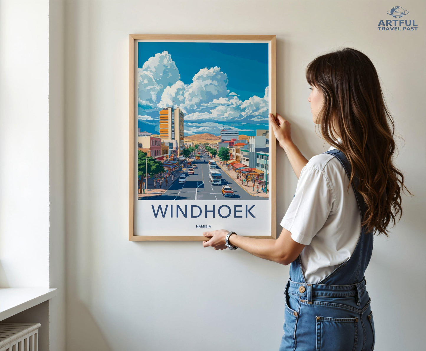Windhoek Poster | Namibia Wall Art | Africa Decor