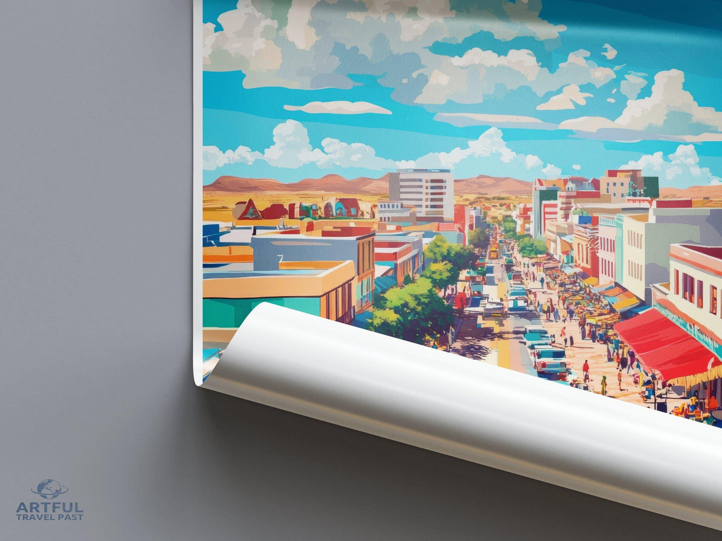 Windhoek Poster | Namibia Wall Art | Africa Decor