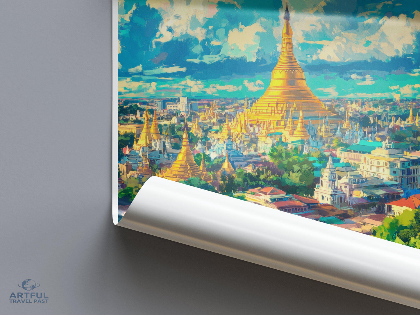 Yangon Poster - Myanmar Wall Art