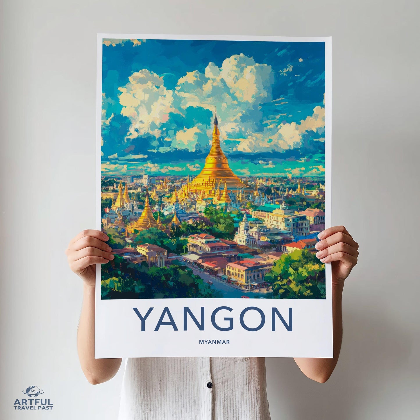 Yangon Poster - Myanmar Wall Art