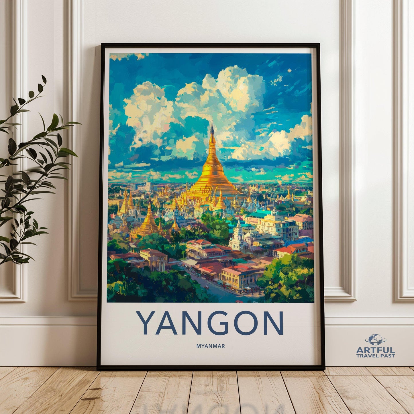 Yangon Poster - Myanmar Wall Art