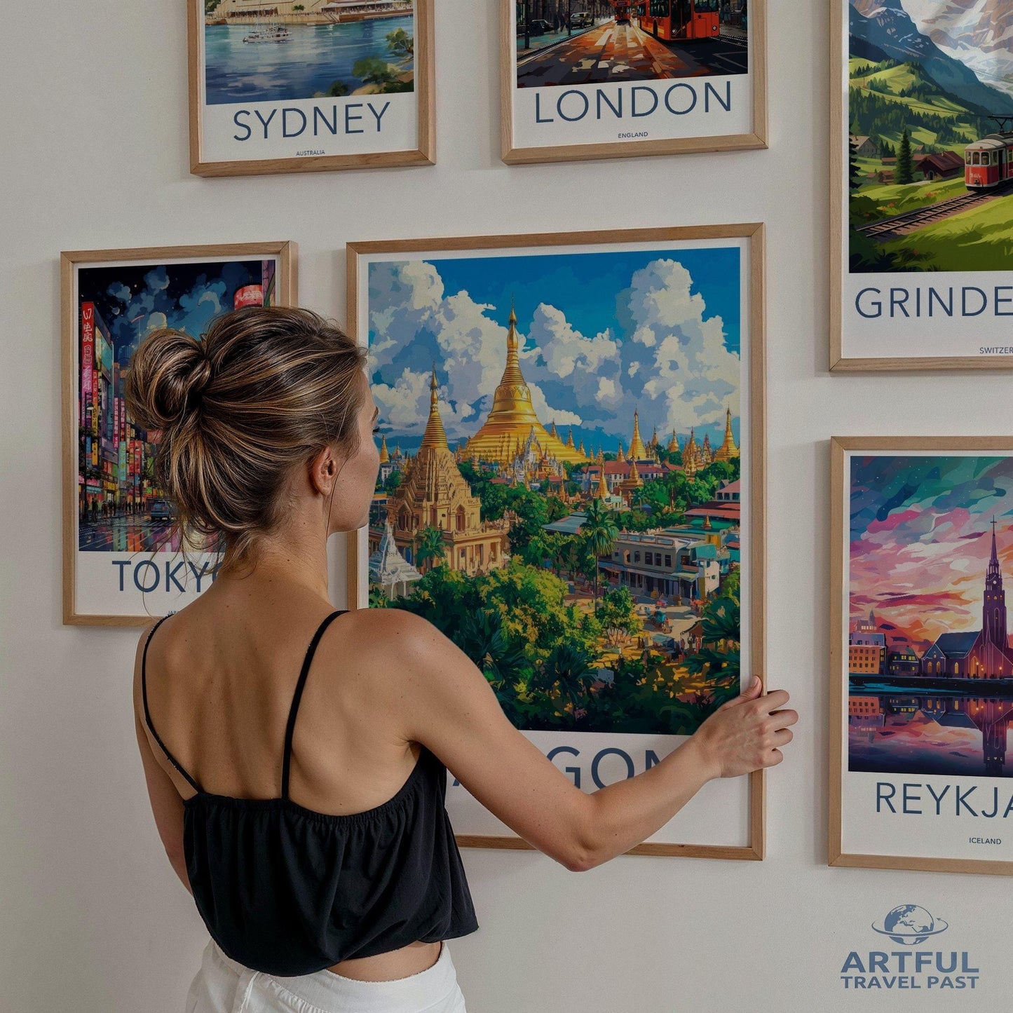 Yangon Poster | Myanmar Wall Art | Southeast Asia Decor