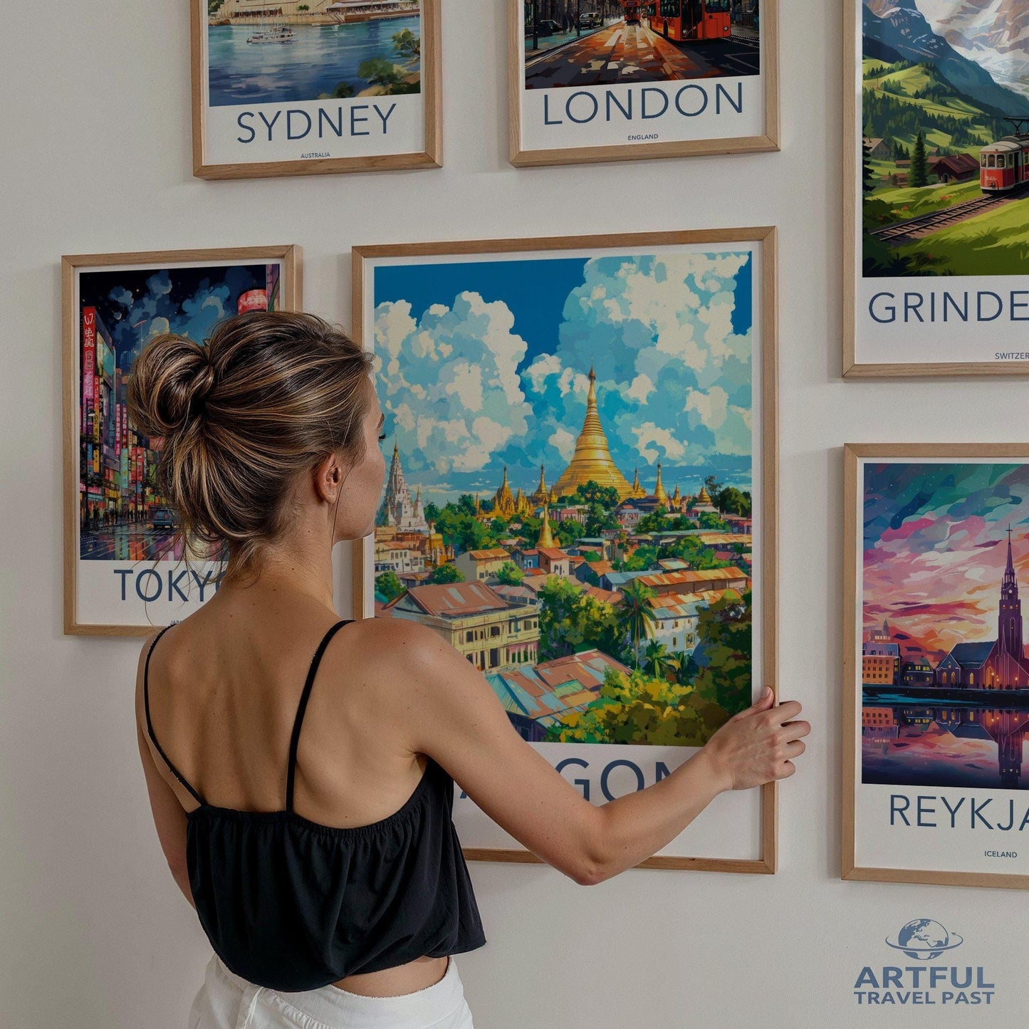Yangon Poster | Myanmar Wall Art | Southeast Asia Decor