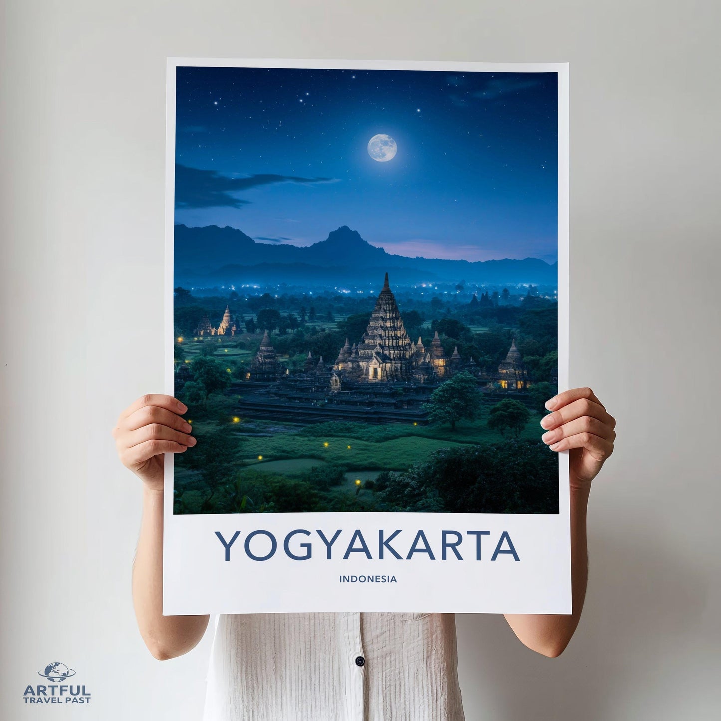 Yogyakarta Poster | Indonesia Wall Art | Asia Decor