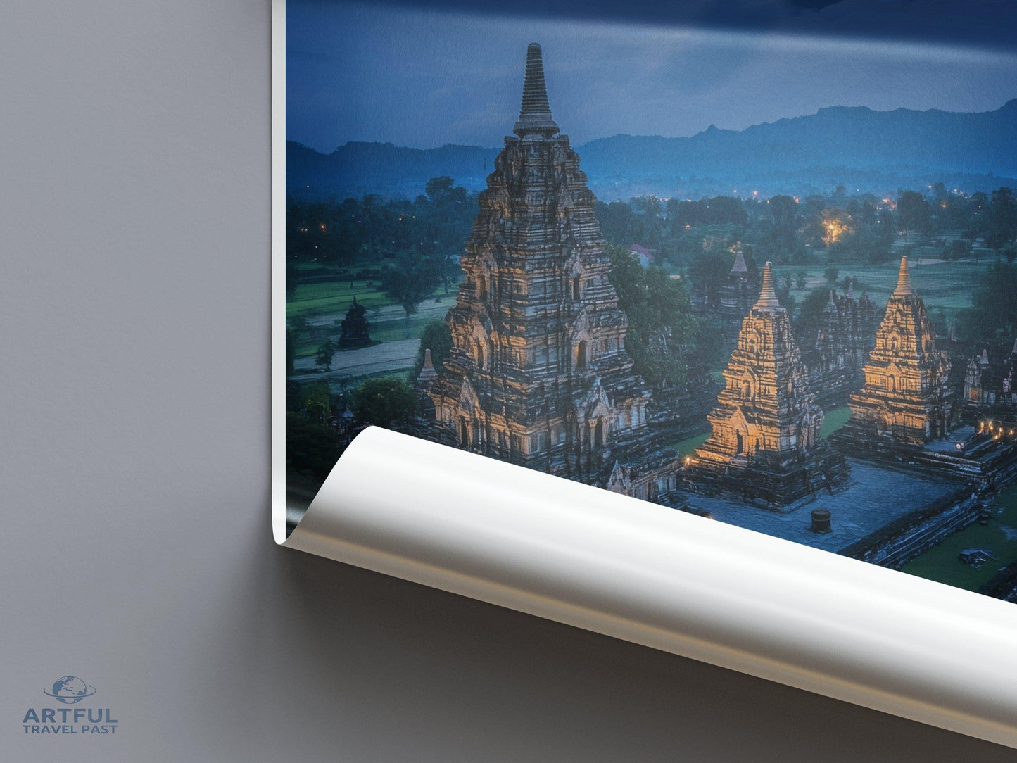 Yogyakarta Temple Poster | Spiritual Indonesia Wall Art