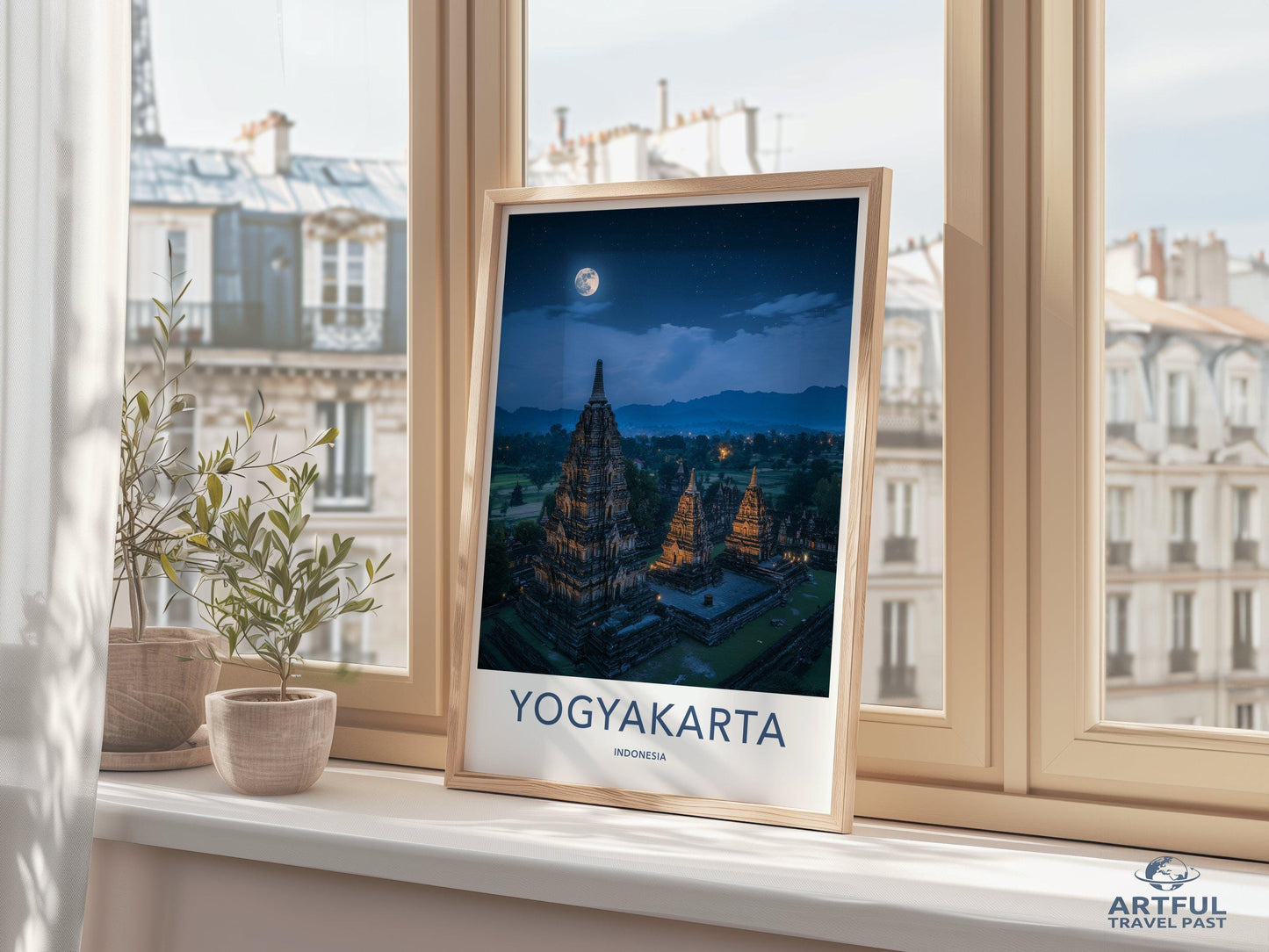 Yogyakarta Temple Poster | Spiritual Indonesia Wall Art